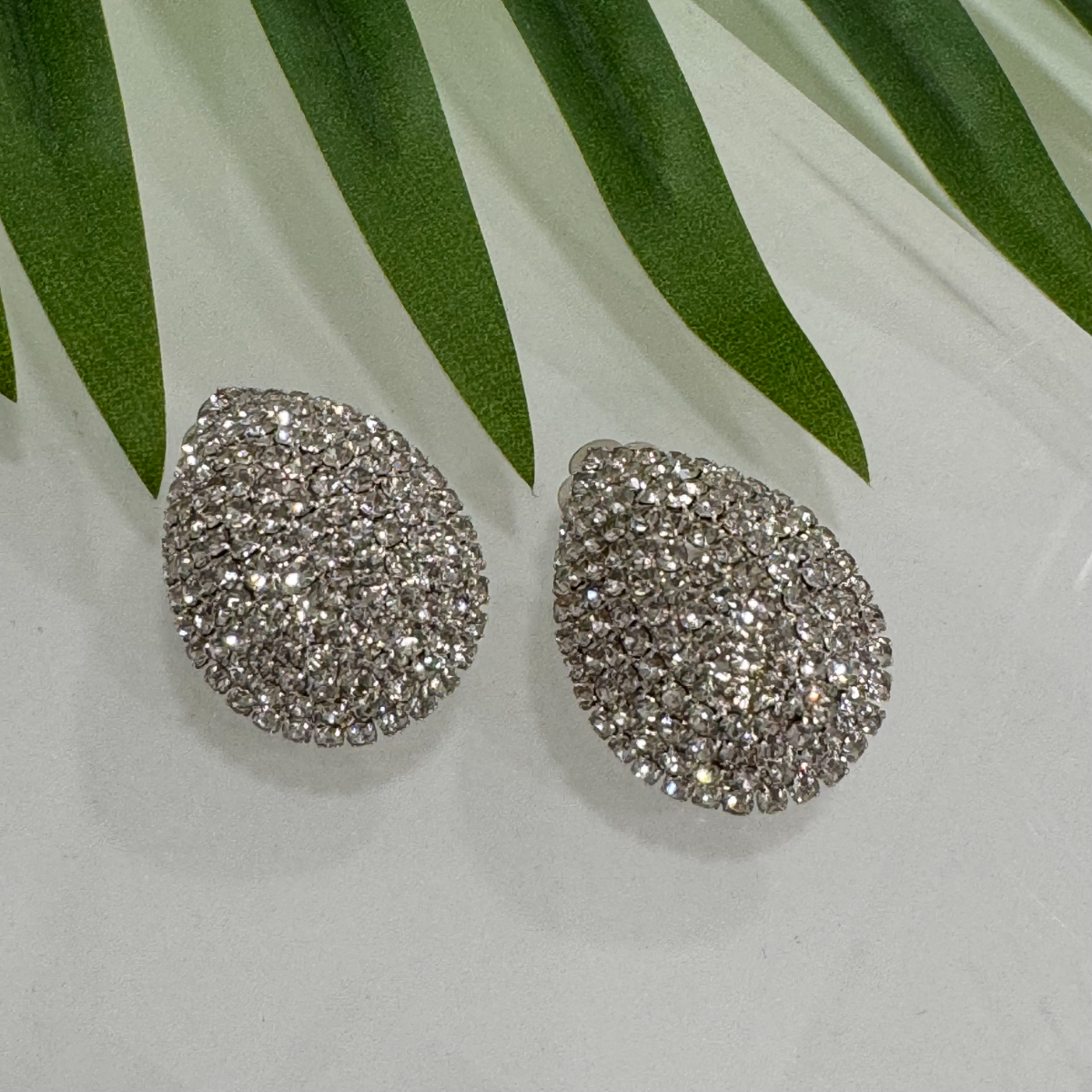 Σκουλαρίκια Στρας Σταγόνα  με κλιπ Βραδινό για γάμο